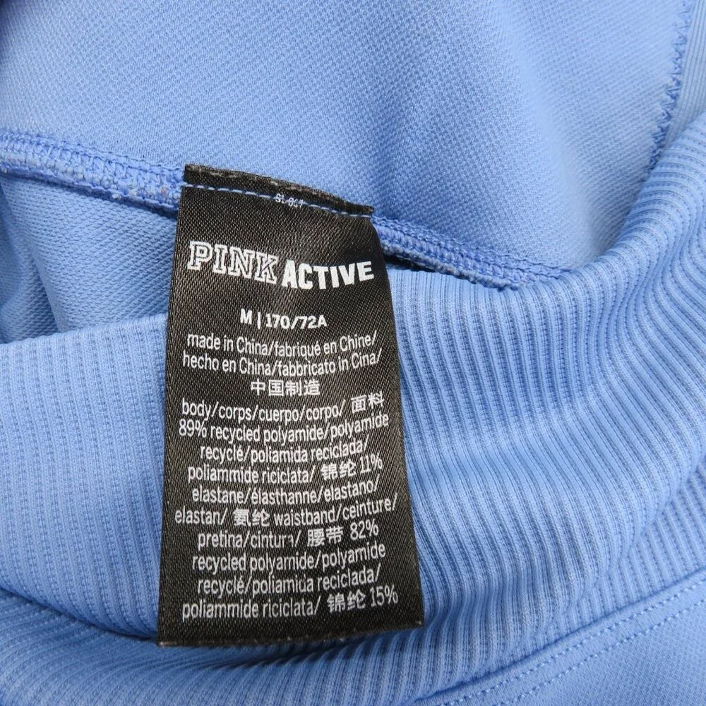 PINK Active Leggings Womens Medium Blue Seamless High Waist Stretch‎ Yoga Pants